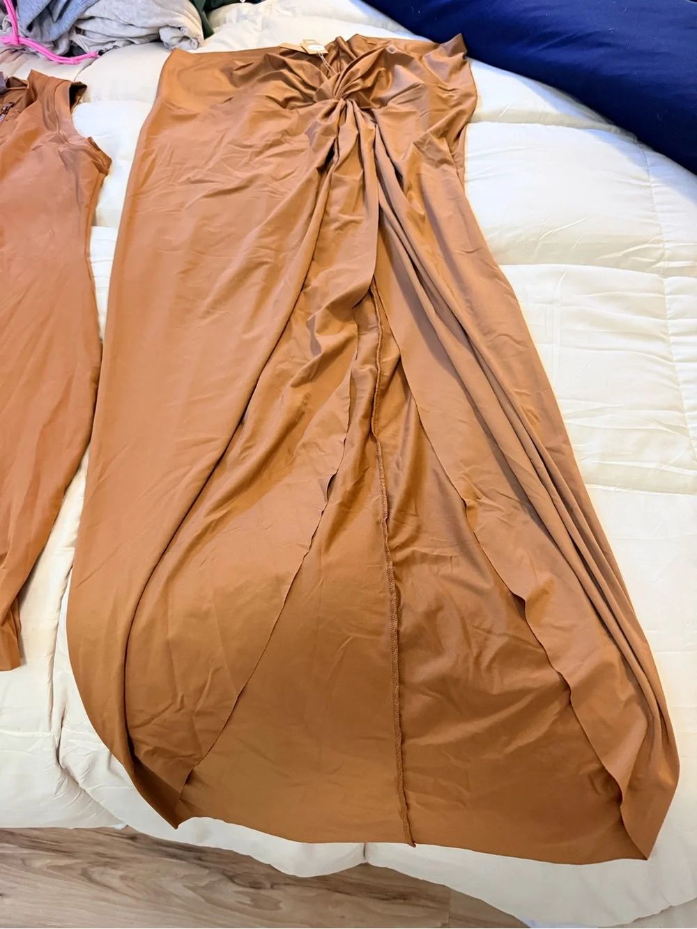Skims Swim Set Almond Zip Up 2x & Almond Swim Skirt 4x